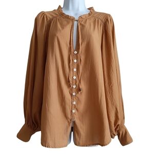Iris Maxi Boho Brown Top Size 6